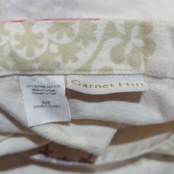 Garnet Hill Snowflake Flannel Duvet And Sheet Set Queen Supima Cotton - Picture 7 of 7